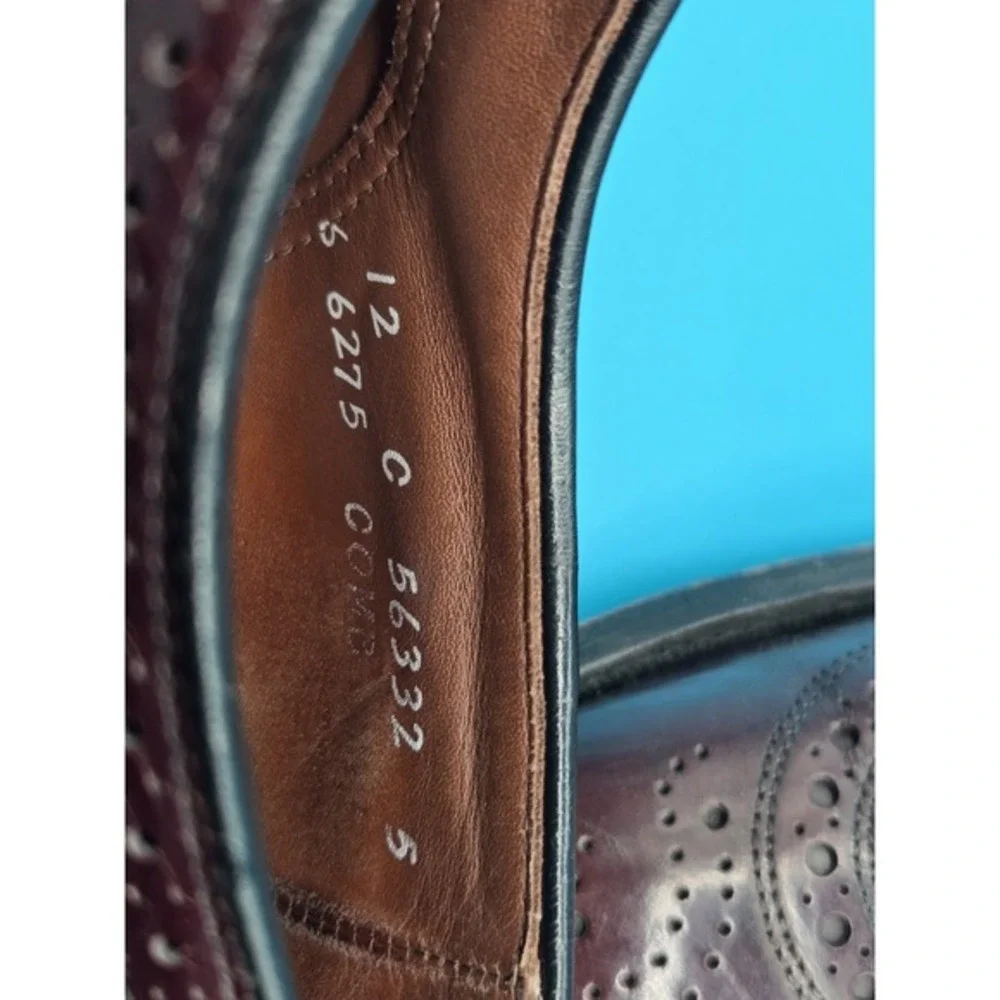 Allen Edmonds McAllister Shoes Burgundy Men Size 12 C Made USA Businessman Dress